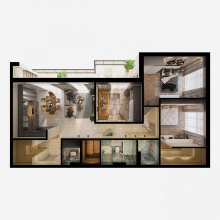 3к, 104.75 кв.м.